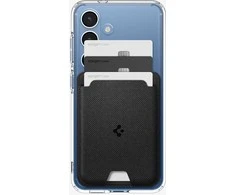 Dėklas „Spigen Urban Fit“ „MagSafe“ piniginė, juoda – „Samsung Galaxy S25“ serijai