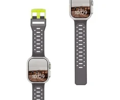 „Urban UAG Civilian“ – silikoniniai laikrodžiai, skirti „Apple Watch“ 4-6 ir SE 1-3 serijoms, 44 mm / 7-9 serijoms, 45 mm / 10-11 serijoms, 46 mm / „Ultra 1-3“, 49 mm (dūminis / aktyvus neoninis) (194002113B81)