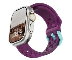 Urban UAG Civilian silikoninis dirželis Apple Watch series 4-6 &amp; SE 1-3 44mm series 7-9 45mm series 10-11 46mm Ultra 1-3 49mm deep violetinė synth aqua (194002114E5F)