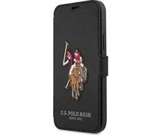 Us Polo Assn US Polo USFLBKP12LPUGFLBK Apple iPhone 12 Pro Max 6,7" telefono dėklas juodos spalvos book Polo Embroidery Collection