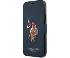 Us Polo Assn US Polo USFLBKP12LPUGFLNV Apple iPhone 12 Pro Max 6,7" dėklas telefonui mėlynos spalvos book Polo Embroidery Collection