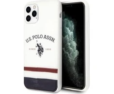 Dėklas Us Polo Assn US Polo USHCN58PCSTRB Apple iPhone 11 Pro baltos spalvos Tricolor Pattern Collection