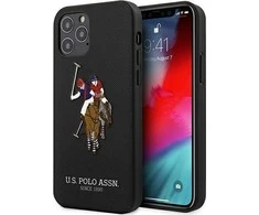 Us Polo Assn US Polo USHCP12MPUGFLBK Apple iPhone 12/12 Pro 6.1" dėklas telefonui juodos spalvos Polo Embroidery Collection