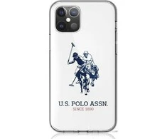 Dėklas „Us Polo Assn“ „US Polo“ USHCP12MTPUHRWH iPhone 12/12 Pro 6.1" baltas blizgus didelis logotipas