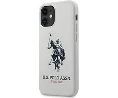 Us Polo Assn US Polo USHCP12SSLHRWH Apple iPhone 12 mini 5,4" telefono dėklas baltos spalvos solikoninis Collection