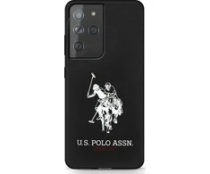 Us Polo Assn US Polo USHCS21LSLHRBK S21 Ultra G998 dėklas telefonui juodos spalvos silikoninis Logo