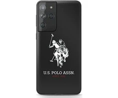 Dėklas Us Polo Assn US Polo USHCS21LTPUHRBK S21 Ultra G998 juodos spalvos Shiny Big Logo