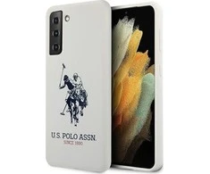 Dėklas Us Polo Assn US Polo USHCS21SSLHRWH S21 G991 baltos spalvos Silicone Logo