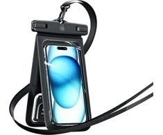 USAMS vandeniui atsparus dėklas Double 6.7″ IP68 juodos spalvos FSD1401 (YD014)