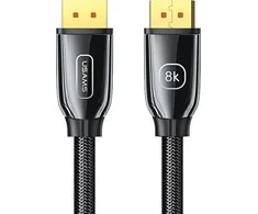 USAMS U75 8K DP to DP 1.4 HD kabelis, 3m, Juodas