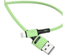 USAMS Kabelis U52 lightning 2A Fast Charge 1m žalios spalvos SJ434USB02 (US-SJ434)