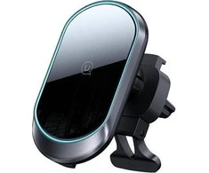 USAMS Indukcinis laikiklis magnetinis Wireless Charging 15W oro grotelėms juodos spalvos CD182ZJ01 (US-CD182)