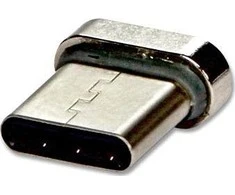 USB antgalis, USB C (M) - magnetinė jungtis, sidabrinė, naudojimui su magnetiniu laidu