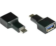 Adapteris USB Alcasa AD301 USB-A - USB-C Juodas (USB-AD301)