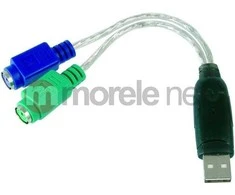 USB adapteris Digitus USB - PS / 2 balta (ADA70118)