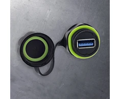 USB adapteris „Eaton InLine“ USB-A jungtis – IP68 – ekranuotas – lizdas–kištukas – 50 cm – juodas