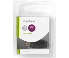 USB adapteris Nedis CCGB60901BK USB-A - MicroUSB, juodas (CCGB60901BK)