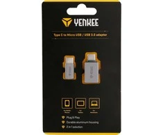Adapteris USB Yenkee YTC 021 USB-A - USB-C Sidabrinė (45014214)