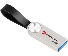 Pendrive 64GB USB 3.2 Gen 1 (USB A) Forcell F-Data Metal sidabrinis