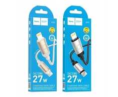 USB C - Lightning kabelis Hoco PD 27W 1 m X117 juodas