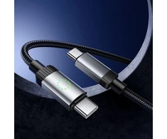 Cable USB C to USB C Hoco 3A 60W 1 m X117 juodas