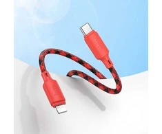 USB C - Lightning kabelis Hoco PD 27W 1 m X116 gradientinis raudonas