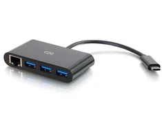 USB C2G C2G USB C šakotuvas su Ethernet – 3 prievadų USB šakotuvas – šakotuvas – 3 x SuperSpeed USB 3.0 + 1 x USB-C + 1 x 1000Base-T – darbalaukio versija