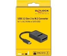DLC DeLOCK 64198 knyginių kompiuterių dokas / jungčių replikatorius C tipo USB Juoda