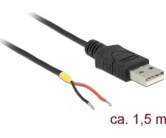 Delock kabelis USB 2.0 tipo A kištukas > 2 x atviri kabelio galai galia 1,5 m Raspberry