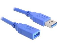 Delock ilgintuvas USB 3.0 tipo A vyriškas > USB 3.0 tipo A moteriškas 1 m mėlynas