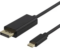 Kabelis Deltaco USBC-DP200, USB-C, DisplayPort, 2m