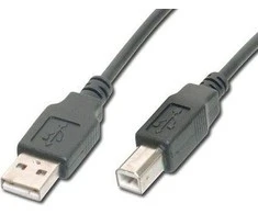 USB kabelis Digitus USB-A - USB-B 1 m Juodas (AK-300105-010-S)