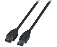 Efb Elektronik USB kabelis EFB USB-A - USB-A 1,8 m Juodas (K5237.1.8)