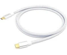 USB kabelis Equip USB-C - USB-C 1 m Balta (128356)