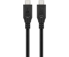 USB Goobay USB-C - USB-C laidas 1,5 m, juodas (RB74188)