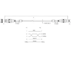 USB kabelis Art USB-A - USB-A 1 m Juodas (KABUSB _ AA _ 2M _ ALOEM110)