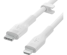 Belkin CAA009bt2MWH Boost Charge USB-C - lightning silikonowy 2.0m balta
