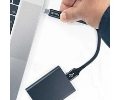 „Crong Armor Link“ – USB-A–USB-C 60 W 3A pintas kabelis Maitinimo tiekimas greitas įkrovimas 25 cm (juodas)