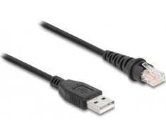 Delock Brūkšninio kodo skaitytuvo kabelis RJ50(M)->USB-A(M) 1,5M JUODA DELOCK