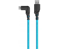 USB kabelis Eaton USB-A - USB-C 2 m mėlynas (MTC-201)
