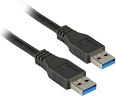 Efb Elektronik USB kabelis EFB USB-A - USB-A 1 m Juodas (K5210SW.1)