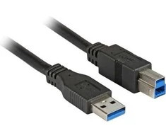 Efb Elektronik USB kabelis EFB USB-A - USB-B 1,8 m Juodas (K5236.1.1.8)