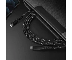 ENERGEA kabelis Nyloflex USB-C - LightningC94 MFI 3m juodos spalvos