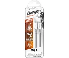 „Energizer HardCase“ – USB-C prie „Lightning“ jungties kabelis MFi sertifikuotas 1,2 m (baltas)