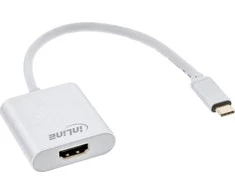 USB adapteris InLine HDMI - USB- C 0,2m balta (64101S)