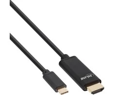 USB kabelis InLine USB-C - HDMI 1 m Juodas (64111)