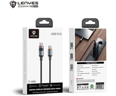 USB kabelis Lenyes USB-A - USB-C 1 m juodai pilkas
