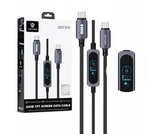 USB kabelis Lenyes USB-C - USB-C 1,2 m juodai sidabrinis