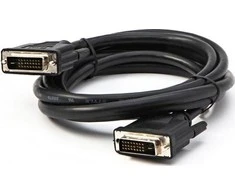 Video Kabelis DVI (24+1) M - DVI (24+1) M, Dual link, 2m, chroniony, juoda, Logo blister, EOL