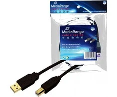 USB kabelis MediaRange USB-A - 5 m Juodas (# RCS102)